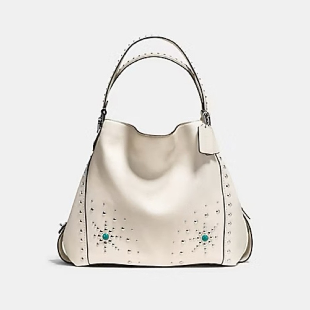 NEW Coach Edie Shoulder Bag 42 With Western Rivets